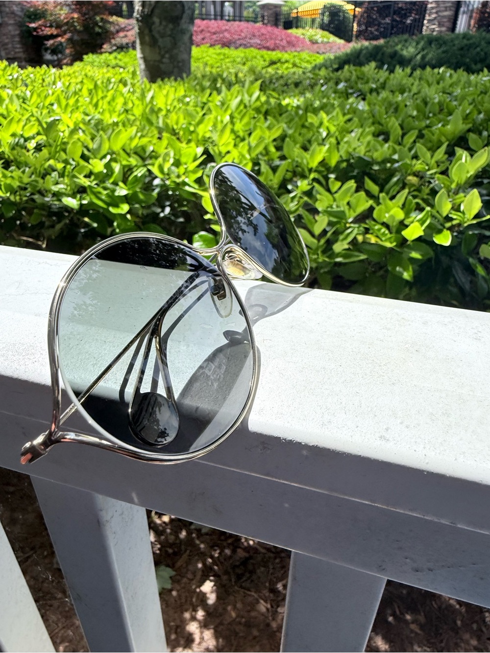 Gucci Gold Wireframe Pearl Sunglasses - Picture 4 of 11